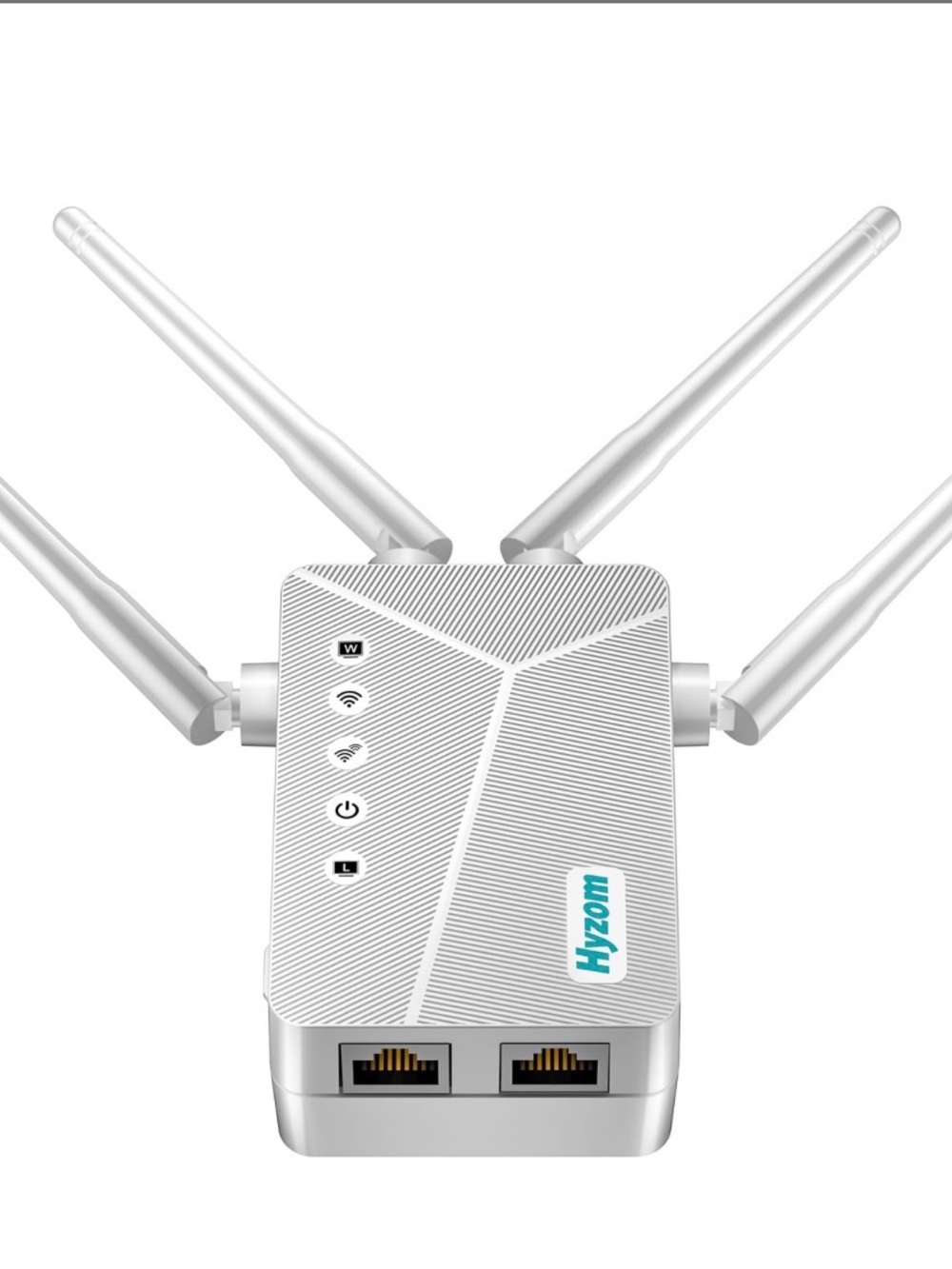White Wi-Fi extender booster